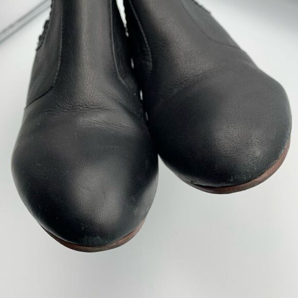 See by Chloé Dasha Studded Textured-Leather Ankle Boots Black Size 38 - Picture 8 of 12